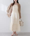NICE CLAUP / OLIVE des OLIVE OUTLET(ナイスクラップ  / オリーブ デ オリーブ アウトレット) 【natural couture】スパンコール刺しゅうノースリワンピース