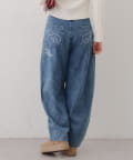 NICE CLAUP / OLIVE des OLIVE OUTLET(ナイスクラップ  / オリーブ デ オリーブ アウトレット) 夢かわいい【RMAF】ウィッシュコアカーブバギーデニム