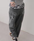 NICE CLAUP / OLIVE des OLIVE OUTLET(ナイスクラップ  / オリーブ デ オリーブ アウトレット) 夢かわいい【RMAF】ウィッシュコアカーブバギーデニム