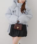 NICE CLAUP / OLIVE des OLIVE OUTLET(ナイスクラップ  / オリーブ デ オリーブ アウトレット) Xで話題！?♡冬無双できる【RMAF】取り外しできるリボン中綿ブルゾン