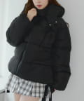 NICE CLAUP / OLIVE des OLIVE OUTLET(ナイスクラップ  / オリーブ デ オリーブ アウトレット) 冬無双できる♡【RMAF】2WAYリボン中綿ミドル丈ブルゾン
