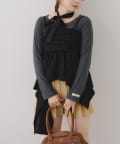 NICE CLAUP / OLIVE des OLIVE OUTLET(ナイスクラップ  / オリーブ デ オリーブ アウトレット) チョーカー付きで着映える☆【RMAF】イレヘムキャミチュニック