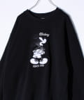 FREDY & GLOSTER(フレディ アンド グロスター) 【ミッキー】UNISEX アップリケ＆フロッキー＆横振り刺繍 裏起毛スウェット