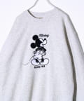 FREDY & GLOSTER(フレディ アンド グロスター) 【ミッキー】UNISEX アップリケ＆フロッキー＆横振り刺繍 裏起毛スウェット