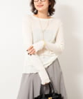 NOLLEY'S(ノーリーズ) MY STANDARD ウォッシャブルリブクルーネックロンT