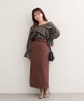 natural couture(ナチュラルクチュール) 【WEB限定】〈canami〉ペプラムベルトナロースカート