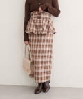natural couture(ナチュラルクチュール) 【WEB限定】〈canami〉ペプラムベルトナロースカート