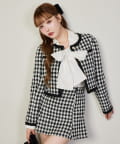 one after another NICE CLAUP(ワンアフターアナザー ナイスクラップ) 【セットアップ対応】ノーカラーツイードジャケット