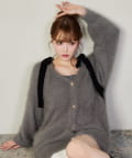 one after another NICE CLAUP(ワンアフターアナザー ナイスクラップ) milkyフェザーロングカーデ