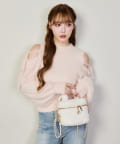 one after another NICE CLAUP(ワンアフターアナザー ナイスクラップ) 2way肩あきシャギーニット