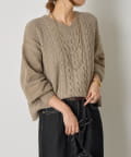 Jena　espace merveilleux(ジェナ　エスパスメルヴェイユ) モールケーブルラメニット