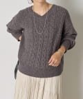 Jena　espace merveilleux(ジェナ　エスパスメルヴェイユ) モールケーブルラメニット