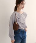 natural couture(ナチュラルクチュール) 【WEB限定】フロントフリルブラウス