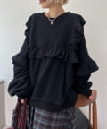 w closet(ダブルクローゼット) フリルBIGスウェット