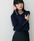 LARUTA(ラルータ) 袖口ちび釦シンプルニット