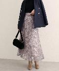 natural couture(ナチュラルクチュール) 【WEB限定】〈osono〉長さ変えられるチュール刺繍レーススカート