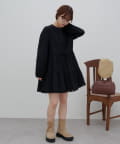 OUTLET(アウトレット) 【Discoat】【umm.】裾レースティアードミニワンピース
