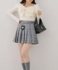 NICE CLAUP / OLIVE des OLIVE OUTLET(ナイスクラップ  / オリーブ デ オリーブ アウトレット) 秋チェックで着映える【RMAF】チャーム付プリーツミニスカート