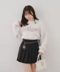 NICE CLAUP / OLIVE des OLIVE OUTLET(ナイスクラップ  / オリーブ デ オリーブ アウトレット) ラメフェザーロゴプルオーバー