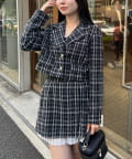 NICE CLAUP / OLIVE des OLIVE OUTLET(ナイスクラップ  / オリーブ デ オリーブ アウトレット) ツイードジャケット【セットアップ対応】