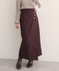 natural couture(ナチュラルクチュール) 【WEB限定】千鳥柄巻き風スカート