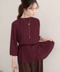 natural couture(ナチュラルクチュール) 【WEB限定】前後２WAYプリーツブラウス