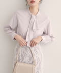 natural couture(ナチュラルクチュール) 【WEB限定】ドレープスカーフ２WAYブラウス