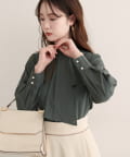 natural couture(ナチュラルクチュール) 【WEB限定】ドレープスカーフ２WAYブラウス