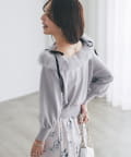 La boutique BonBon(ラブティックボンボン) アンゴラタッチフェイクファー付きニット