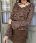 NICE CLAUP / OLIVE des OLIVE OUTLET(ナイスクラップ  / オリーブ デ オリーブ アウトレット) 【OLIVE des OLIVE】ダブルジップフレア袖ブラウス