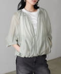 NICE CLAUP / OLIVE des OLIVE OUTLET(ナイスクラップ  / オリーブ デ オリーブ アウトレット) 【LARUTA】ビンテージシアーボイルギャザーブルゾン