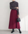 NICE CLAUP / OLIVE des OLIVE OUTLET(ナイスクラップ  / オリーブ デ オリーブ アウトレット) 【natural couture】ラップ風ツイードスカート