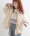 w closet(ダブルクローゼット) スエードライク中綿ジャケット