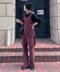 CIAOPANIC TYPY(チャオパニックティピー) 【PON企画】スタイルアップモールニットフレアパンツ