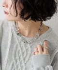 ear PAPILLONNER(イア パピヨネ) 【beq Pettina(ベック ペティーナ)】ガーデンクォーツ×チェーンネックレス