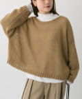 PUAL CE CIN(ピュアルセシン) 3Gドロップ天竺ニットプルオーバー