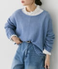 PUAL CE CIN(ピュアルセシン) 3Gドロップ天竺ニットプルオーバー