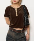 OUTLET(アウトレット) 【WHO'S WHO gallery】リンガーベロアヘンリートップス