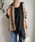 DOUDOU(ドゥドゥ) アシメレースキャミ