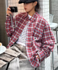 CIAOPANIC TYPY(チャオパニックティピー) 【PATTIPATTI】ビックシルエットブランケットネルチェックシャツ