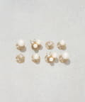 3COINS(スリーコインズ) シャイニーパールビジュースクリューピン8個セット