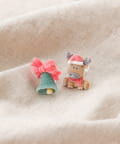 3COINS(スリーコインズ) クリスマスモチーフフロッキーイヤリング／KIDS