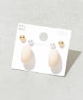 3COINS(スリーコインズ) フロッキーカーブピアス6個セット