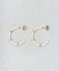 3COINS(スリーコインズ) パールフープピアス