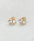 3COINS(スリーコインズ) フラワービジューピアス