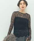 NOLLEY'S(ノーリーズ) ウォッシャブルラッセルレースＴブラウス