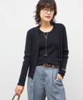 NOLLEY'S(ノーリーズ) 《アンサンブル対応》《手洗い可能》カシミヤ混リブVネックカーディガン