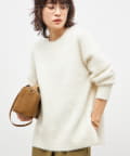 NOLLEY'S(ノーリーズ) カシミヤ混ヘアリークルーネックプルオーバーニット