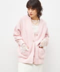 NOLLEY'S(ノーリーズ) カシミヤ混ヘアリーVネックカーディガン