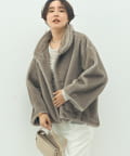 NOLLEY'S(ノーリーズ) ECOPELフェイクファーショートコート